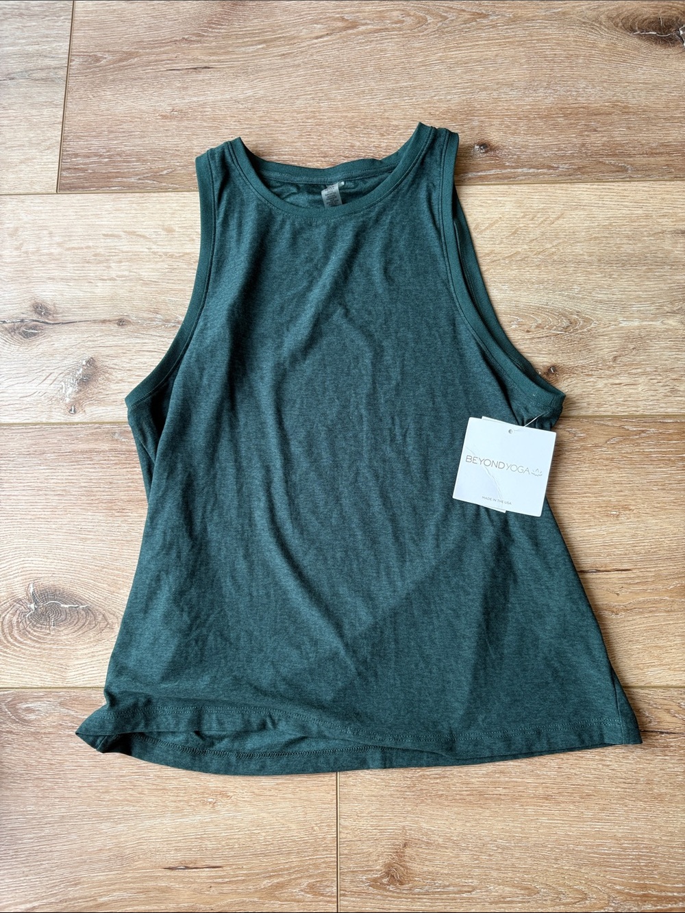 Beyond Yoga Forest Green High Neck Tank